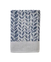 Skl Home Distressed Leaves Turkish Cotton Bath Towel, 54" x 28"