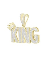 Men's Diamond King & Crown Pendant (1/2 ct. t.w.) in 10k Gold