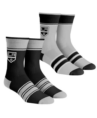 Youth Big Boys and Girls Rock 'Em Socks Los Angeles Kings Multi-Stripe 2-Pack Team Crew Sock Set