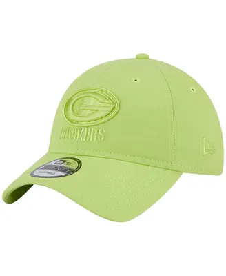 Men's New Era Neon Green Green Bay Packers Core Classic 2.0 Brights 9TWENTY Adjustable Hat