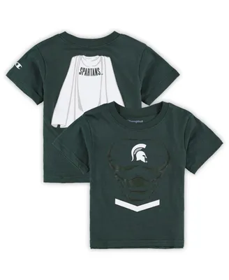 Toddler Boys and Girls Champion Green Michigan State Spartans Super Hero T-shirt