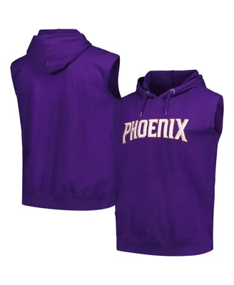 Men's Fanatics Purple Phoenix Suns Jersey Muscle Pullover Hoodie