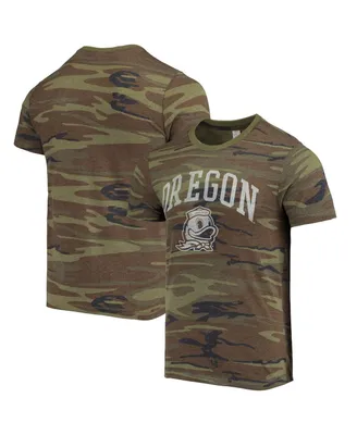 Men's Alternative Apparel Camo Oregon Ducks Arch Logo Tri-Blend T-shirt