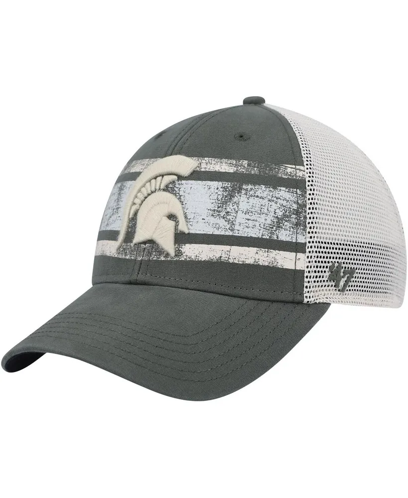 Men's '47 Brand Green, White Michigan State Spartans Interlude Mvp Trucker Snapback Hat