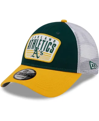 Men's New Era Green Oakland Athletics Two-Tone Patch 9FORTY Snapback Hat