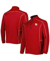 Men's Columbia Golf Red Houston Cougars Shotgun Quarter-Zip Pullover Jacket