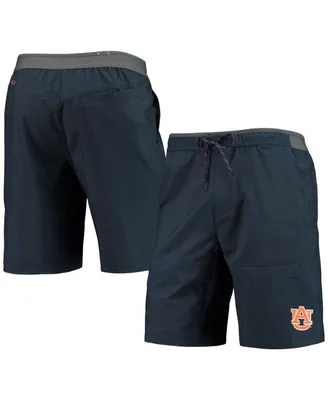 Men's Columbia Heathered Navy Auburn Tigers Twisted Creek Omni-Shield Shorts