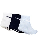 Nike Baby Boys or Girls Core Ankle Gripper Socks, Pack of 3