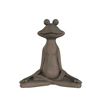 Meditating Frog Garden Statue - Zen Yoga Resin Toad Sculpture - Yard Decor for Lawn Ornament, Flower Beds, or Front Porch by Pure Garden (Bronze)