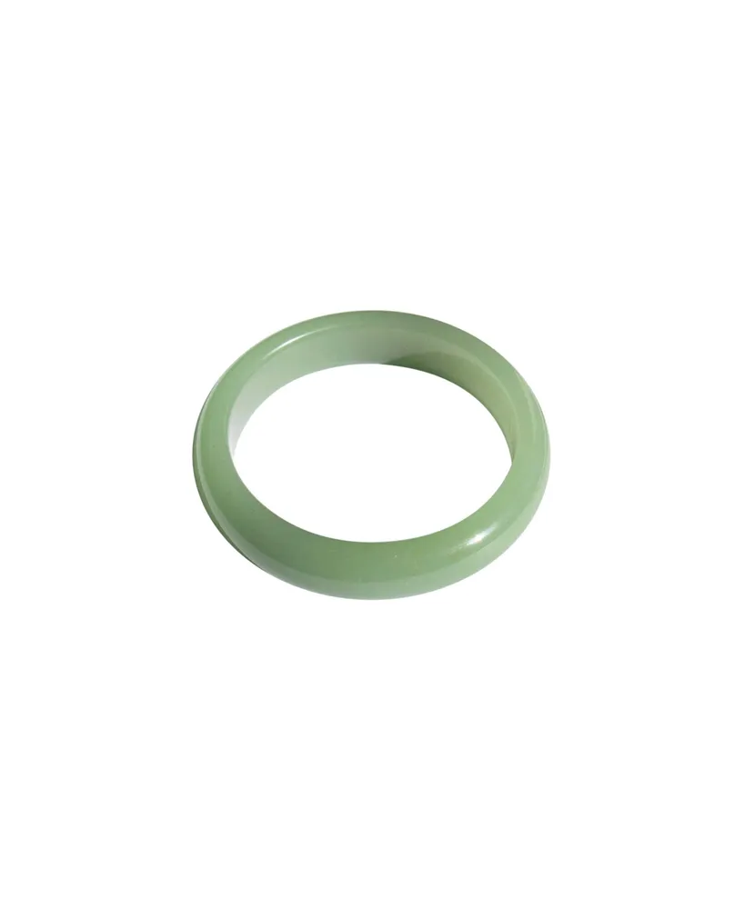 seree Smoke — Opaque light green jade stone bangle