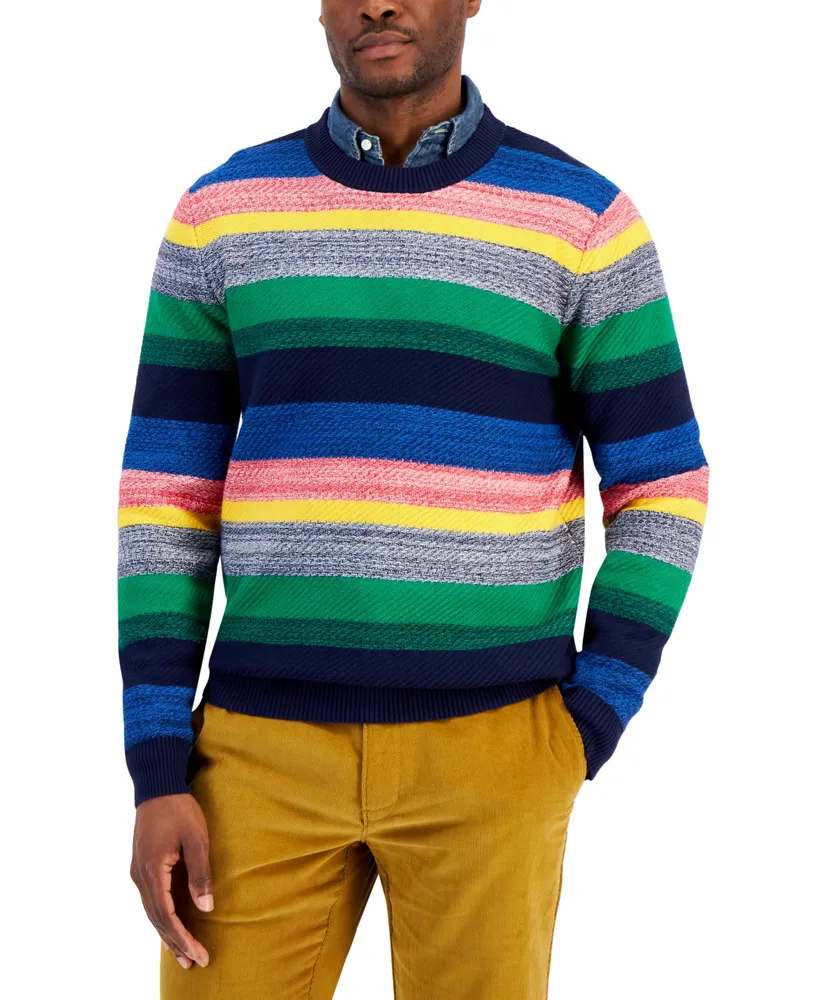 Club Room Men's Multi-Stripe Sweater, Created for Macy's