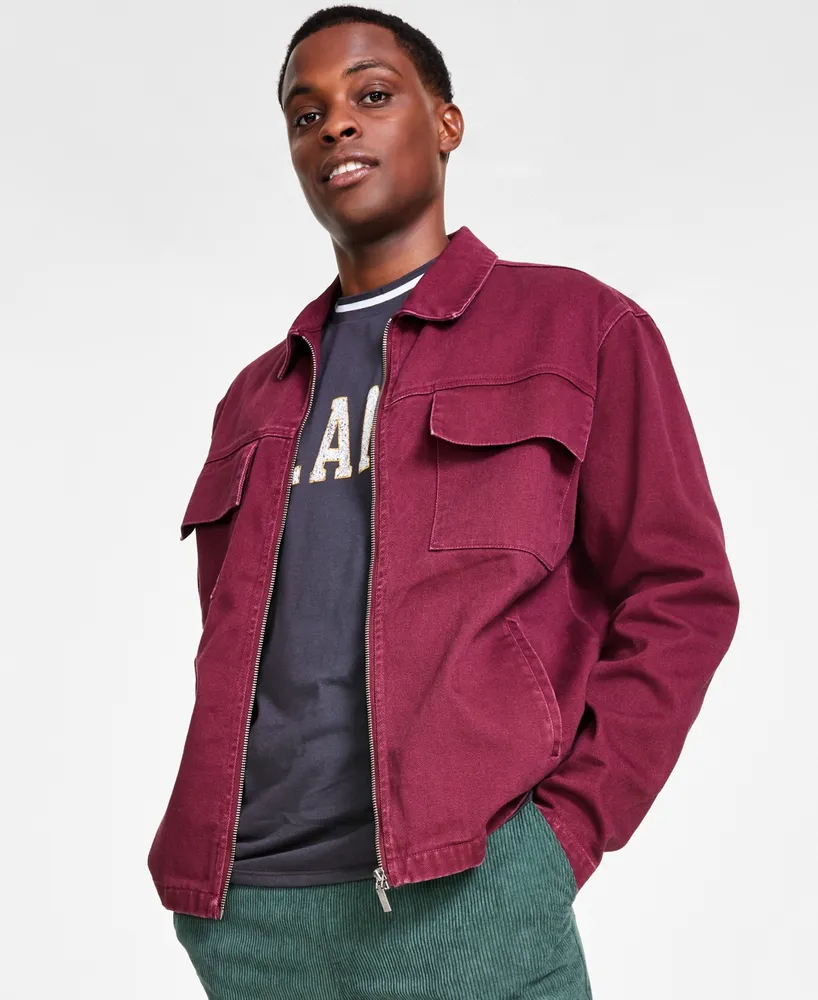 And Now This Men's Regular-Fit Full-Zip Twill Shirt Jacket, Created for Macy's