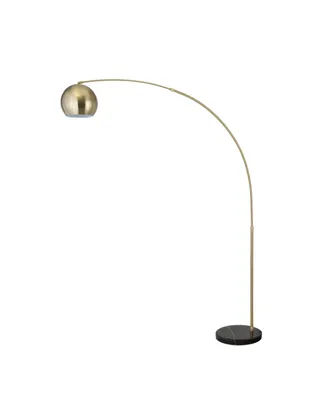 Fc Design Modern Standing Adjustable Floor Lamp with Metal Shade and Black Marble Base in Brass Gold Finish