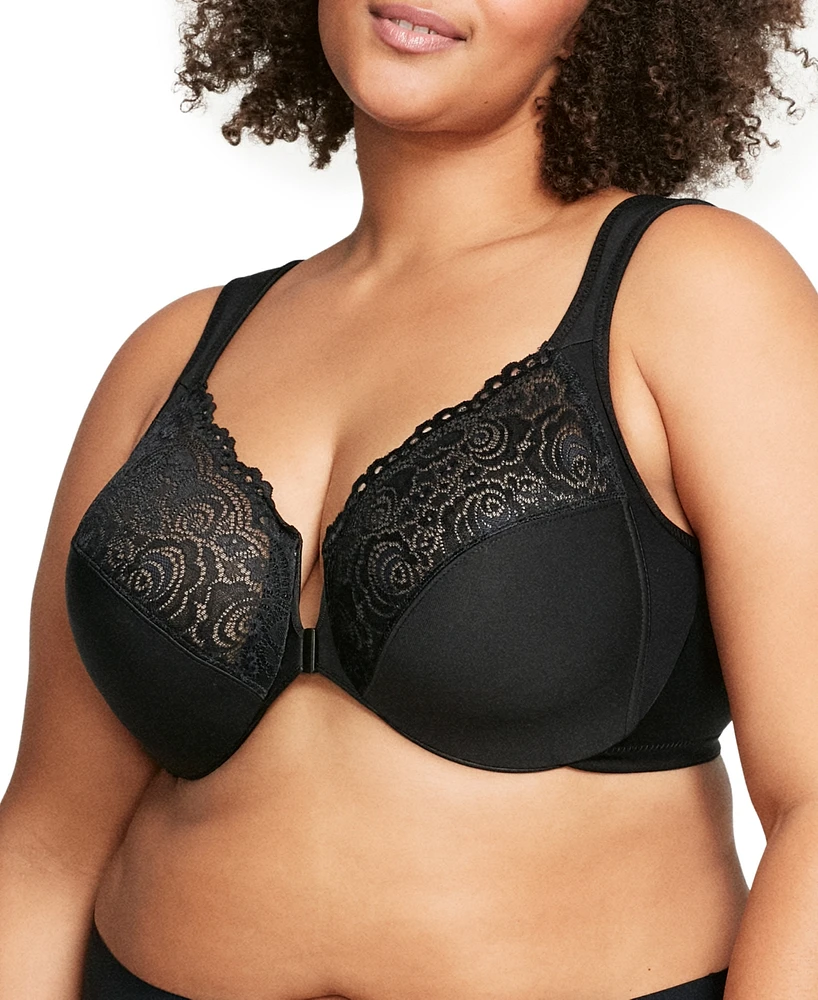 Women's Full Figure Plus Wonderwire Front Close Bra 1245