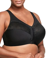 Glamorise Plus Full Figure Magiclift Natural Shape Front Closure Wirefree Bra 1210