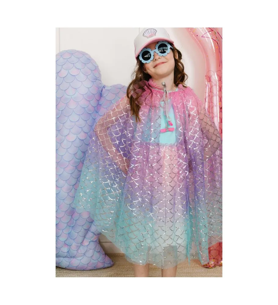 Child Girl Sparkling Mermaid Cape