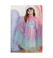 Child Girl Sparkling Mermaid Cape