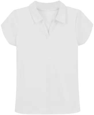 Nautica Big Girls Plus Uniform Short Sleeve Knit Performance Polo Shirt