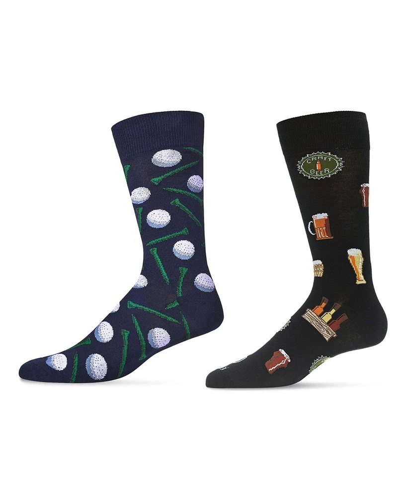 MeMoi Men's Golf Socks, Pack of 2