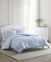 Laura Ashley Bedford Cotton Reversible 2 Piece Comforter Set, Twin