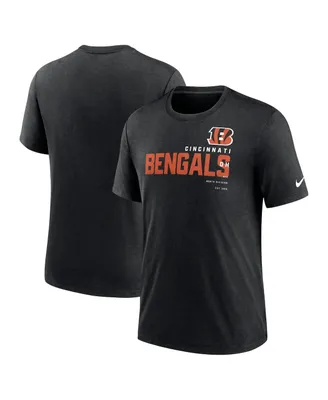 Men's Nike Heather Black Cincinnati Bengals Team Tri-Blend T-shirt