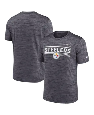 Men's Nike Anthracite Pittsburgh Steelers Yardline Velocity Performance T-shirt