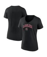 Women's Fanatics Black South Carolina Gamecocks Evergreen Campus V-Neck T-shirt