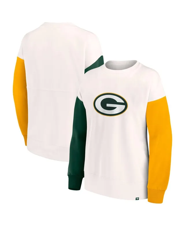 Women's Cuce Black Green Bay Packers Winners Square Neck Pullover Sweatshirt