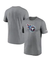 Men's Nike Heather Charcoal Tennessee Titans Legend Logo Performance T-shirt