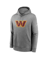 Men's Nike Heathered Gray Washington Commanders Rewind Club Fleece Pullover Hoodie