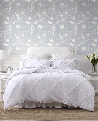 Laura Ashley Norah Solid Microfiber Piece Comforter Set