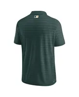 Men's Nike Green Oakland Athletics Authentic Collection Victory Striped Performance Polo Shirt