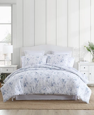 Laura Ashley Belinda Cotton Reversible Piece Comforter Set