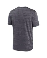 Men's Nike Heather Charcoal Colorado Rockies Authentic Collection Velocity Performance Practice T-shirt