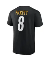 Men's Fanatics Kenny Pickett Black Pittsburgh Steelers Player Icon Name and Number T-shirt