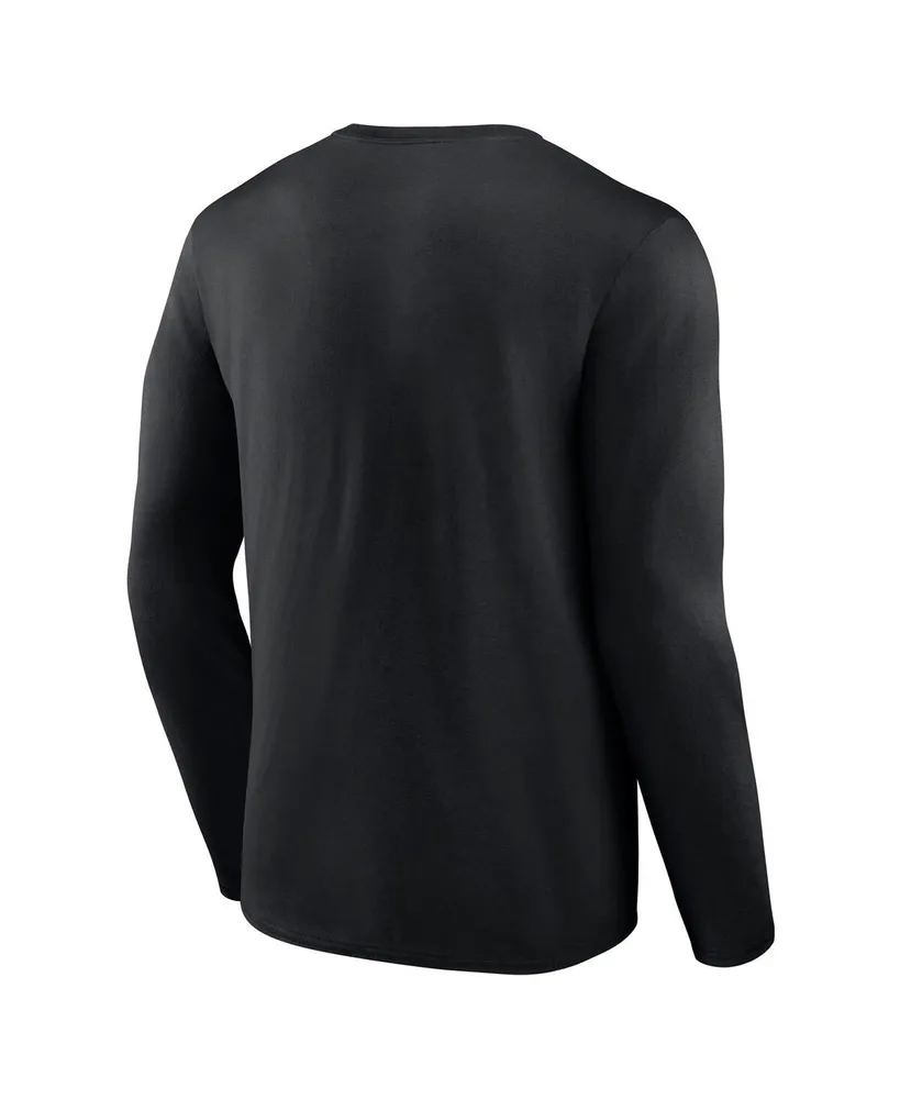 Men's Fanatics Black Carolina Panthers Hometown Collection Sweep Long Sleeve T-shirt