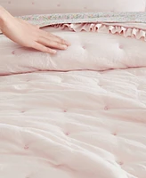 Laura Ashley Hailee Microfiber 3 Piece Quilt Set, Full/Queen