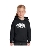 La Pop Art Girls Word Hooded Sweatshirt - California Bear