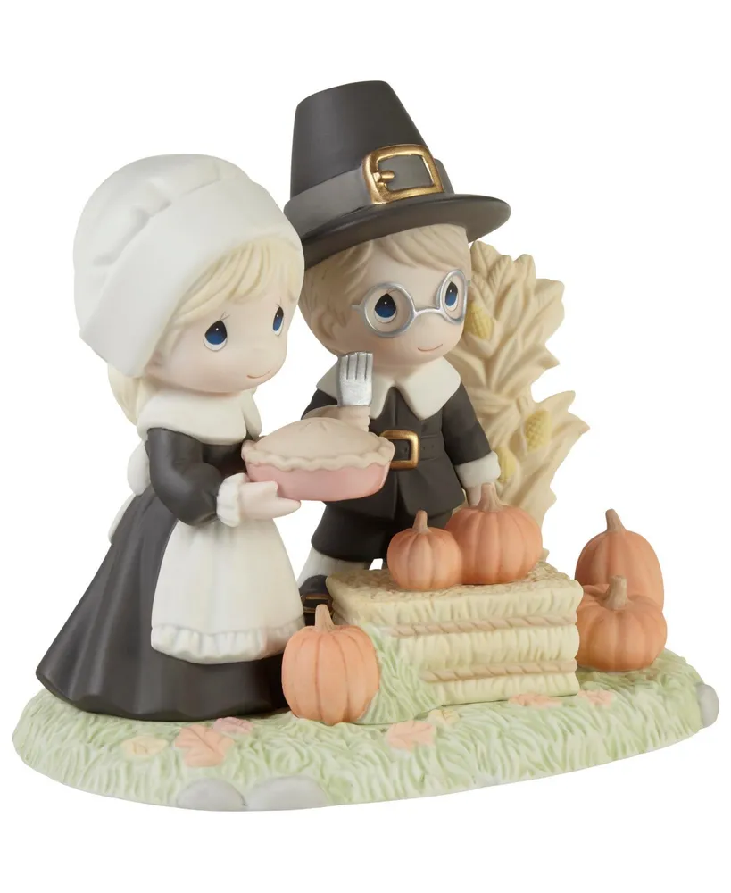 Precious Moments Limited Edition Gather Together with Grateful Hearts Bisque Porcelain Figurine