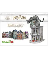 Wrebbit Harry Potter Diagon Alley Collection 4 3D Puzzles Ollivander's Shop, Quidditch Supplies, Madam Malkin's, Weasleys' Wizard Wheezes, 1175 Pieces