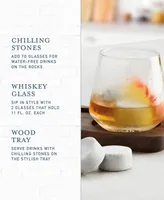 Studio Mercantile Whiskey Serving Tray Chilling Stone Set