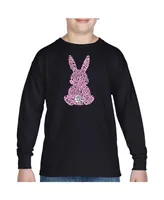 Big Boy's Word Art Long Sleeve T-shirt - Easter Bunny