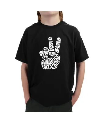 La Pop Art Boys Word T-shirt - Peace Out
