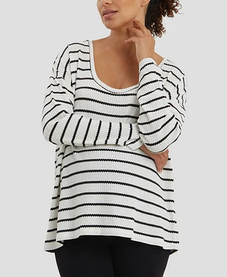 Nom Maternity Women's Cannes Striped Sweater