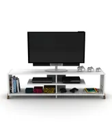 Simplie Fun Store Mid Century Modern Tv Stand 4 Shelves Open Storage