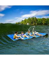 Costway 3 Layer Floating Water Pad Foam Mat Recreation Relaxing Tear-resistant 9' x 6'
