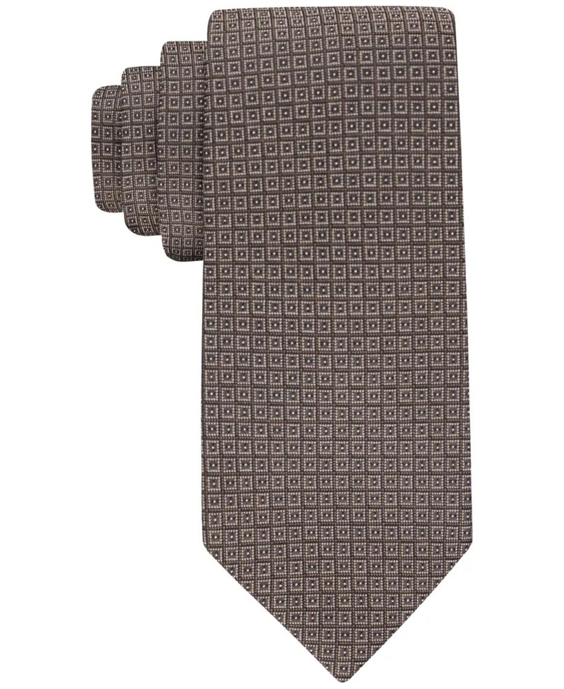 Calvin Klein Men's Tonal Square Geo-Print Tie