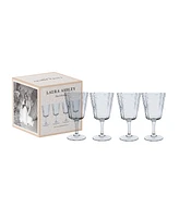 Laura Ashley Red Wine Glasses, Set of 4