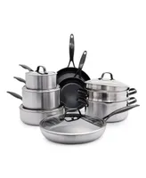 GreenPan Venice Pro Noir Tri-Ply Stainless Steel Ceramic Nonstick 13-Piece Cookware Set