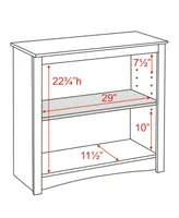 Prepac 31.5" 2-Shelf Composite Wood Home Office Standard Bookcase